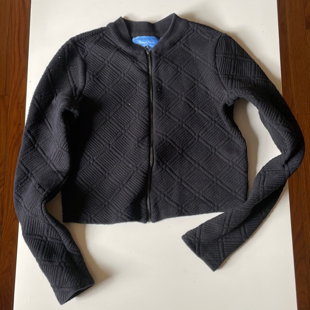 SimplyVera Vera Wang Black zipper jacket